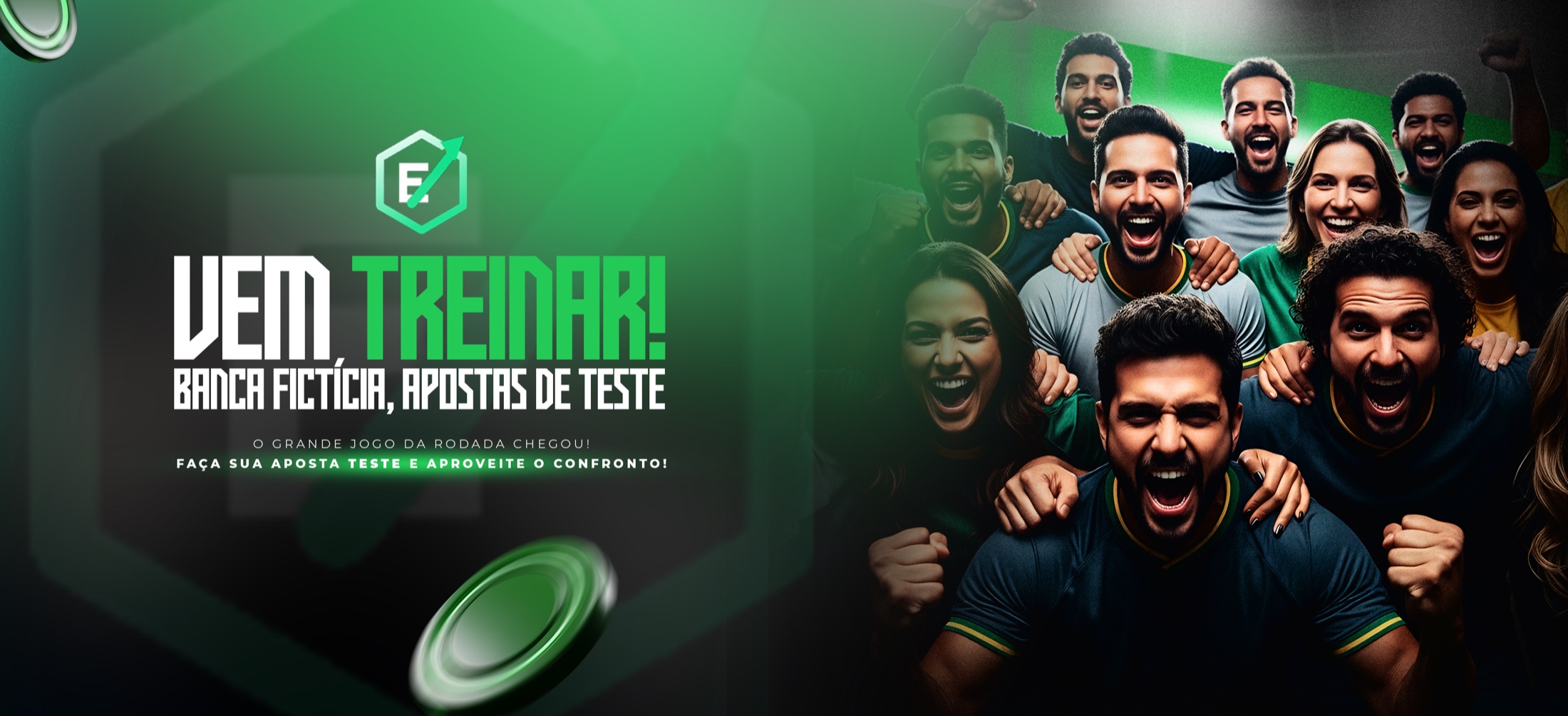Vem treinar — banca fictícia, apostas de teste